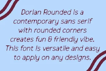 Dorlan Rounded font