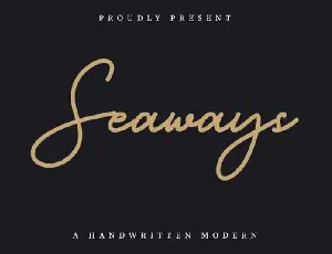 Seaways Handwritten font