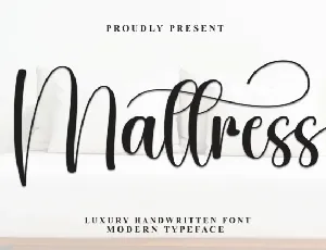 Mattress Calligraphy font