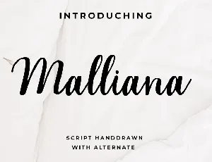 Malliana Handwritten Script font