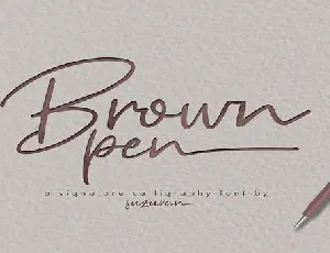 Brown Pen font