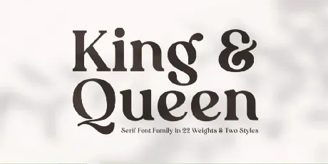 King and Queen font