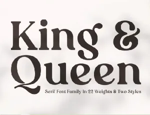 King and Queen font