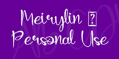 Meirylin - Personal Use font