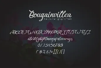 Bougainvillea font