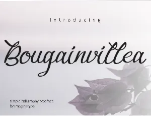 Bougainvillea font