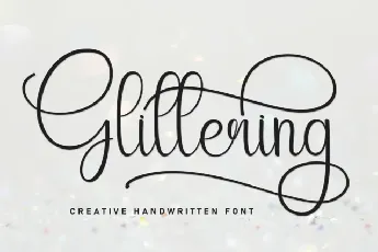 Glittering Script font