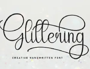 Glittering Script font