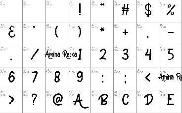 Amina Reska font