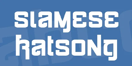 Siamese Katsong font