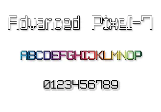 Advanced Pixel-7 font