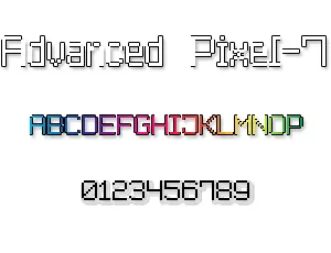 Advanced Pixel-7 font