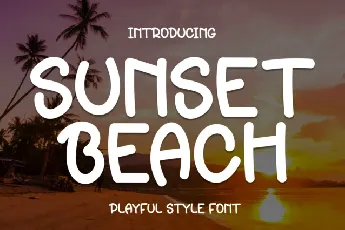 Sunset Beach Display font