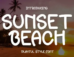 Sunset Beach Display font