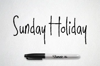 Sunday Holiday font