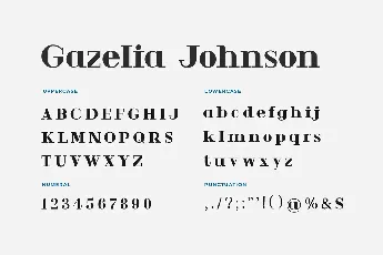 Gazelia Johnson font