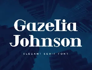 Gazelia Johnson font