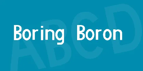 Boring Boron font