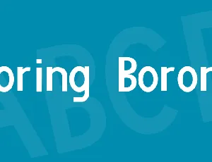 Boring Boron font