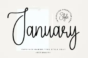 January Script font