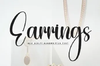 Earrings Script font