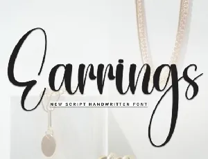 Earrings Script font