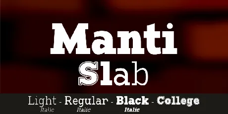 Manti Slab College Demo font