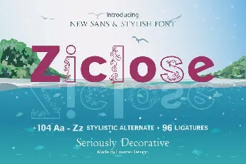 Ziclose font