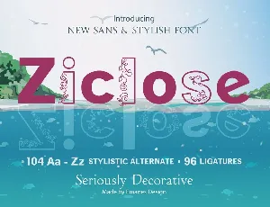 Ziclose font