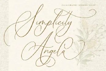 Simplicity Angela Script font