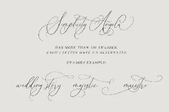 Simplicity Angela Script font