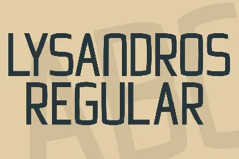 Lysandros font