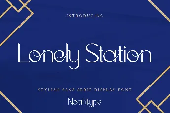 Lonely Station Demo font