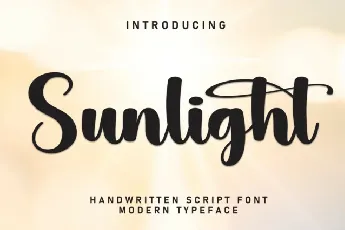 Sunlight Calligraphy font