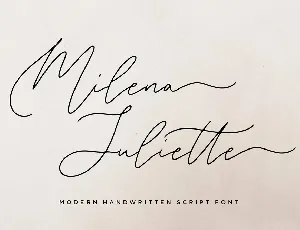 Milena Juliette font