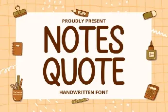 Notes Quote font