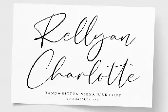 Rellyan Charlotte Handwritten Signature font