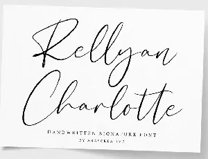 Rellyan Charlotte Handwritten Signature font