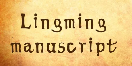 Lingming manuscript font