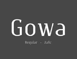 Gowa Serif font