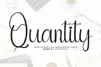 Quantity Script font