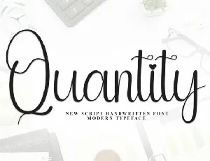 Quantity Script font