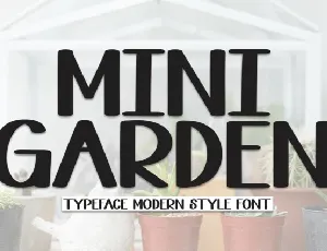 Mini Garden Display font