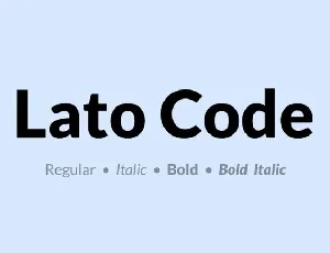 Lato Code Family font