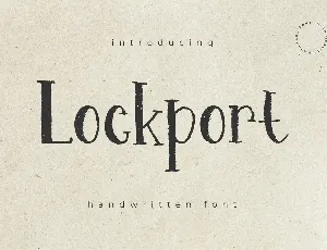 Lockport font