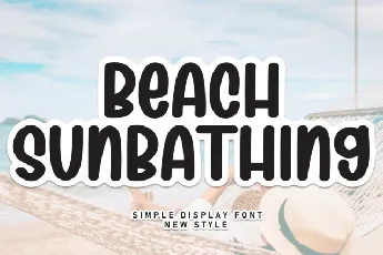 Beach Sunbathing Display font