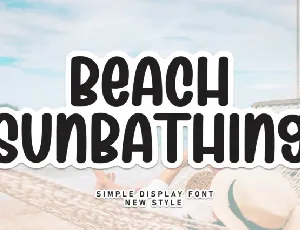 Beach Sunbathing Display font