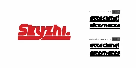 Skyzhi font