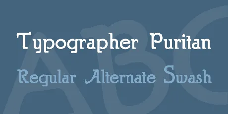 Typographer Puritan font