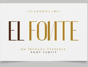 Ele Sans Elegant Typeface font